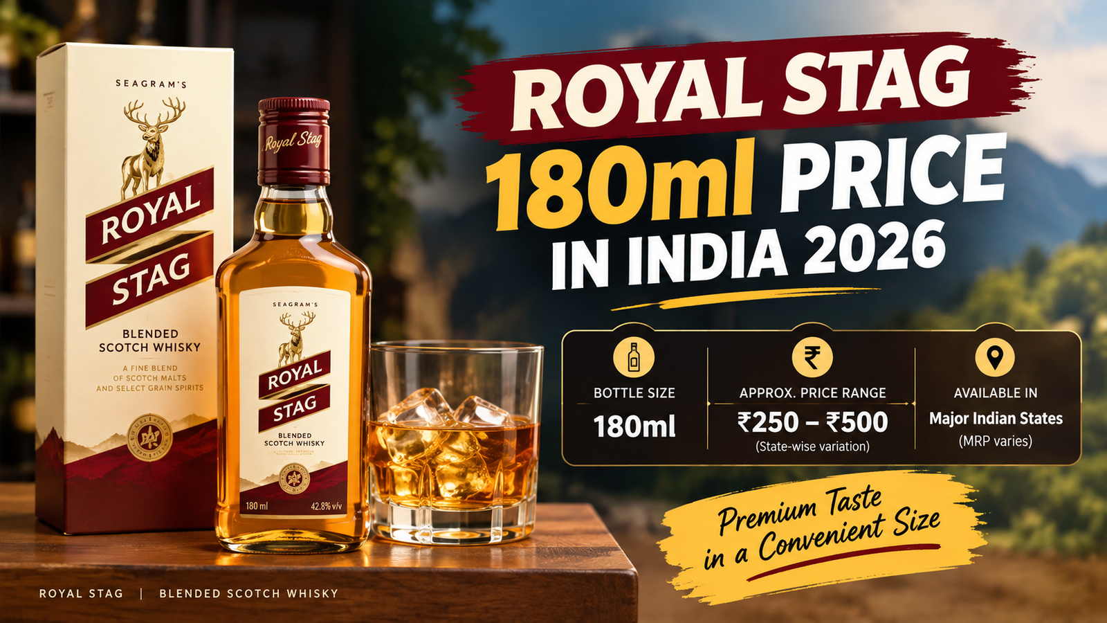 Royal Stag 180ml Price in India 2026