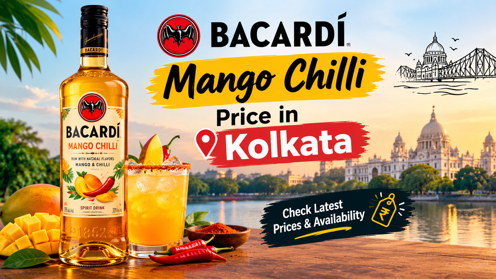 Bacardi Mango Chilli Price in Kolkata: Best 180ml, 375ml and 750ml Rates